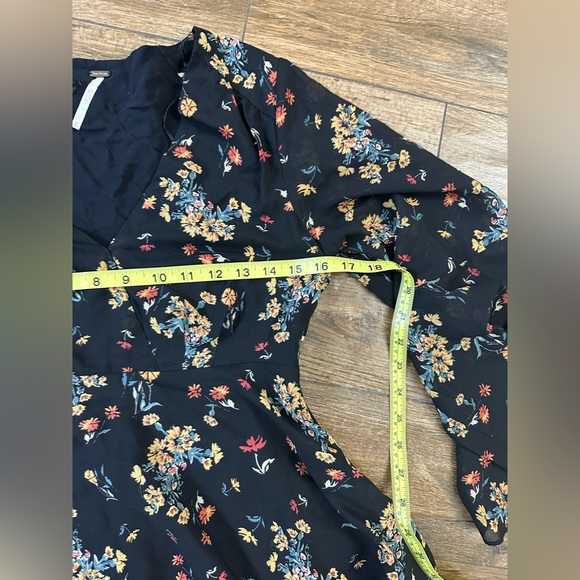 Free People Chiffon Lilou Dress in Black Print XS - Picture 6 of 11